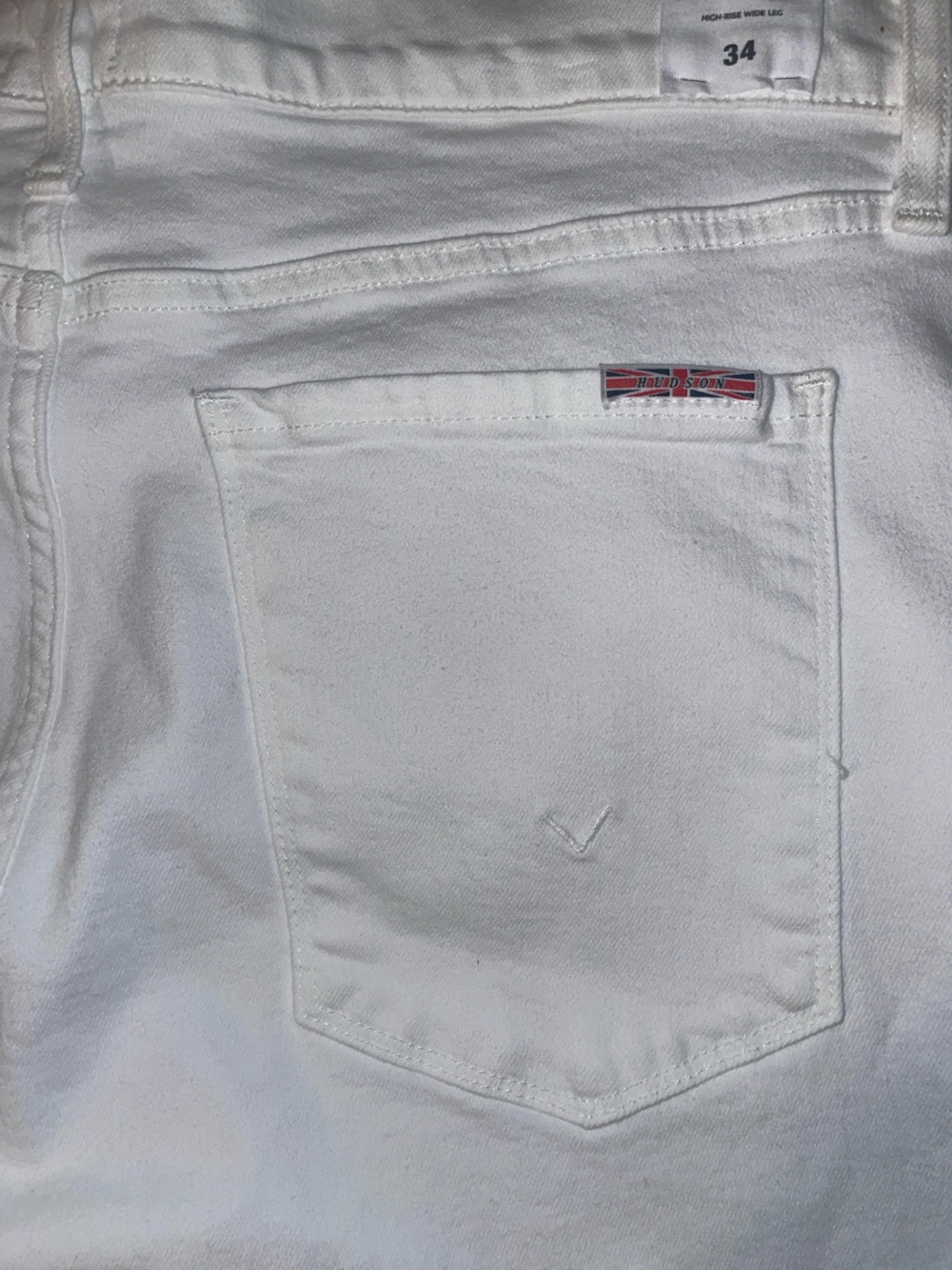 Hudson Rosalie White Wide Leg Jeans NWT - Picture 7 of 7